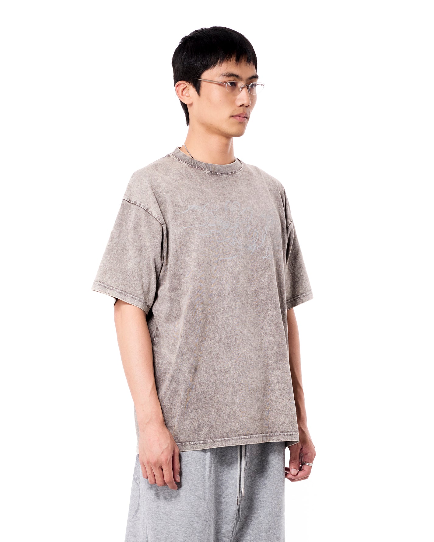 Chrisinni x Miki Men's T Shirt - Washed Gray