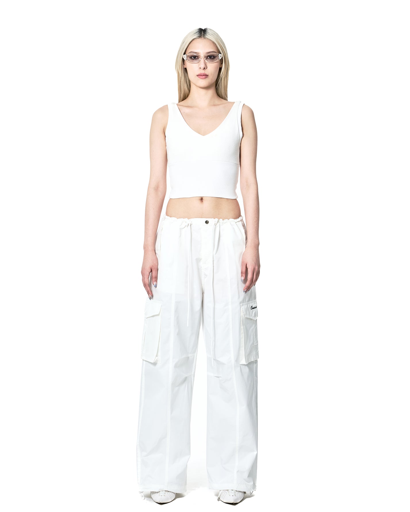 Chrisinni Cargo Pants - White