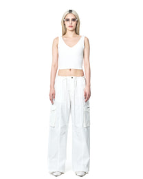 Chrisinni Cargo Pants - White