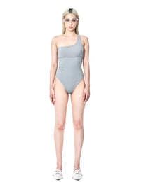 One Shoulder Swimsuit - Grey