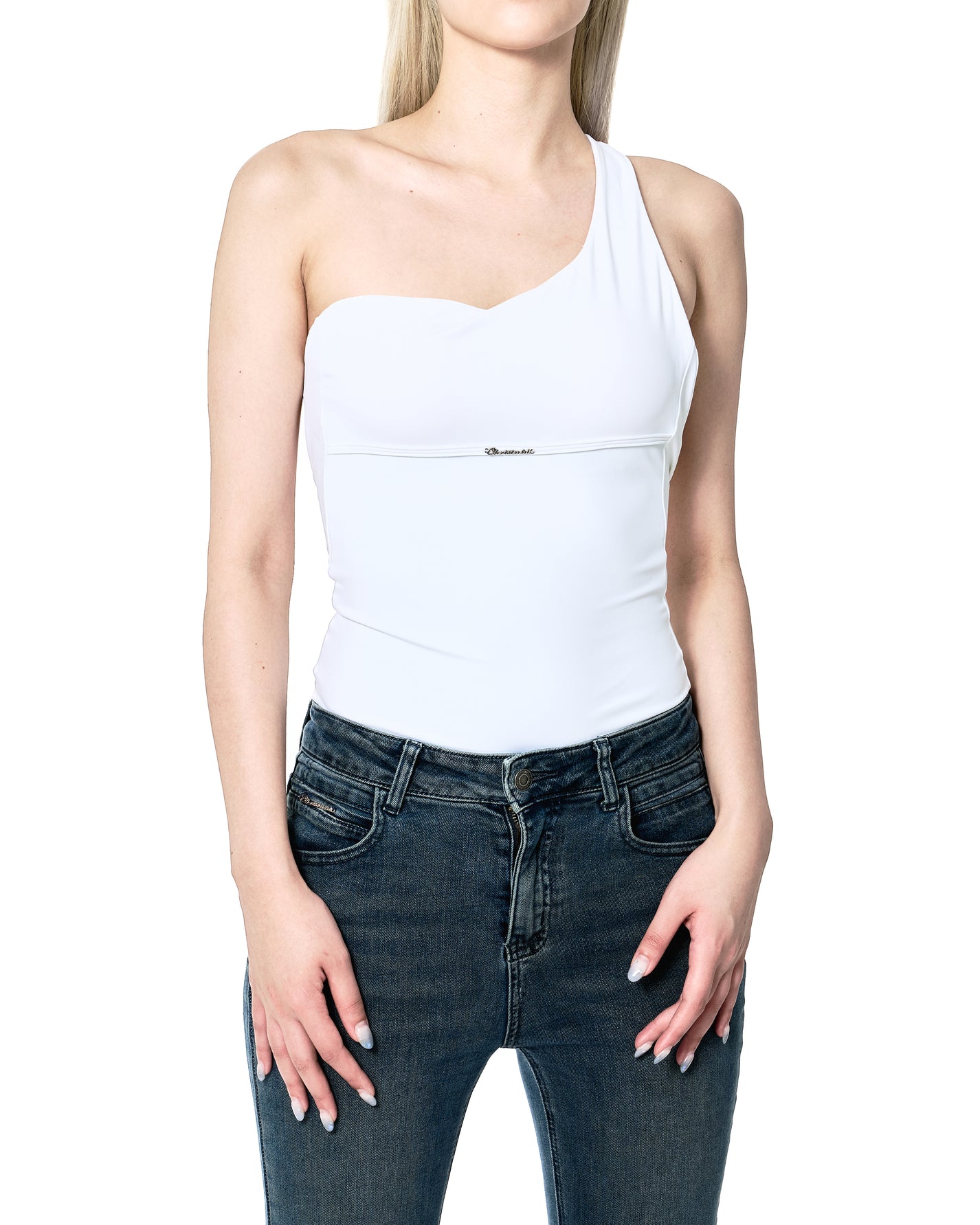 One Shoulder Swimsuit - White