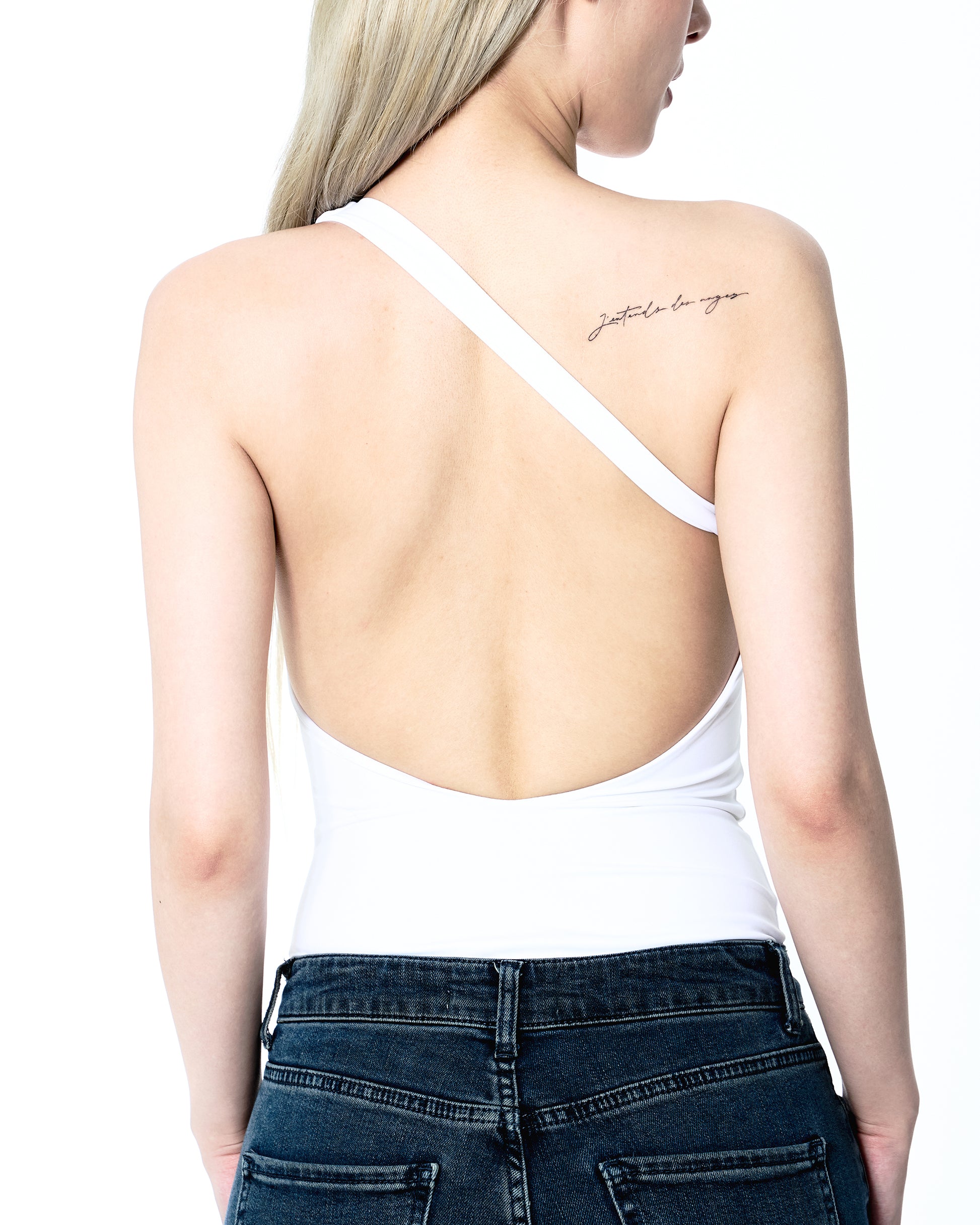 One Shoulder Swimsuit - White