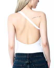 One Shoulder Swimsuit - White