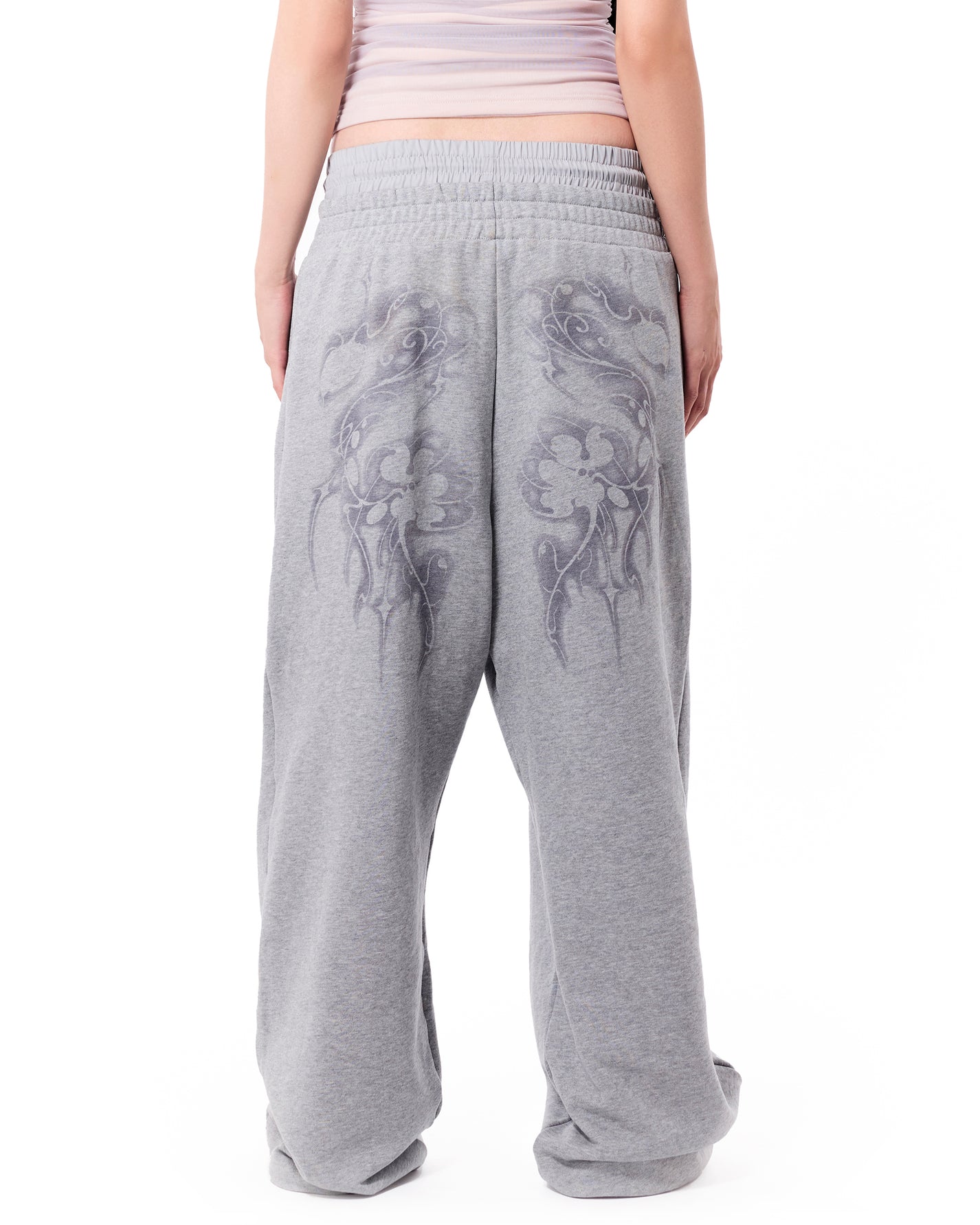 Chrisinni x Miki Unisex Double Waistband Sweatpants - Grey