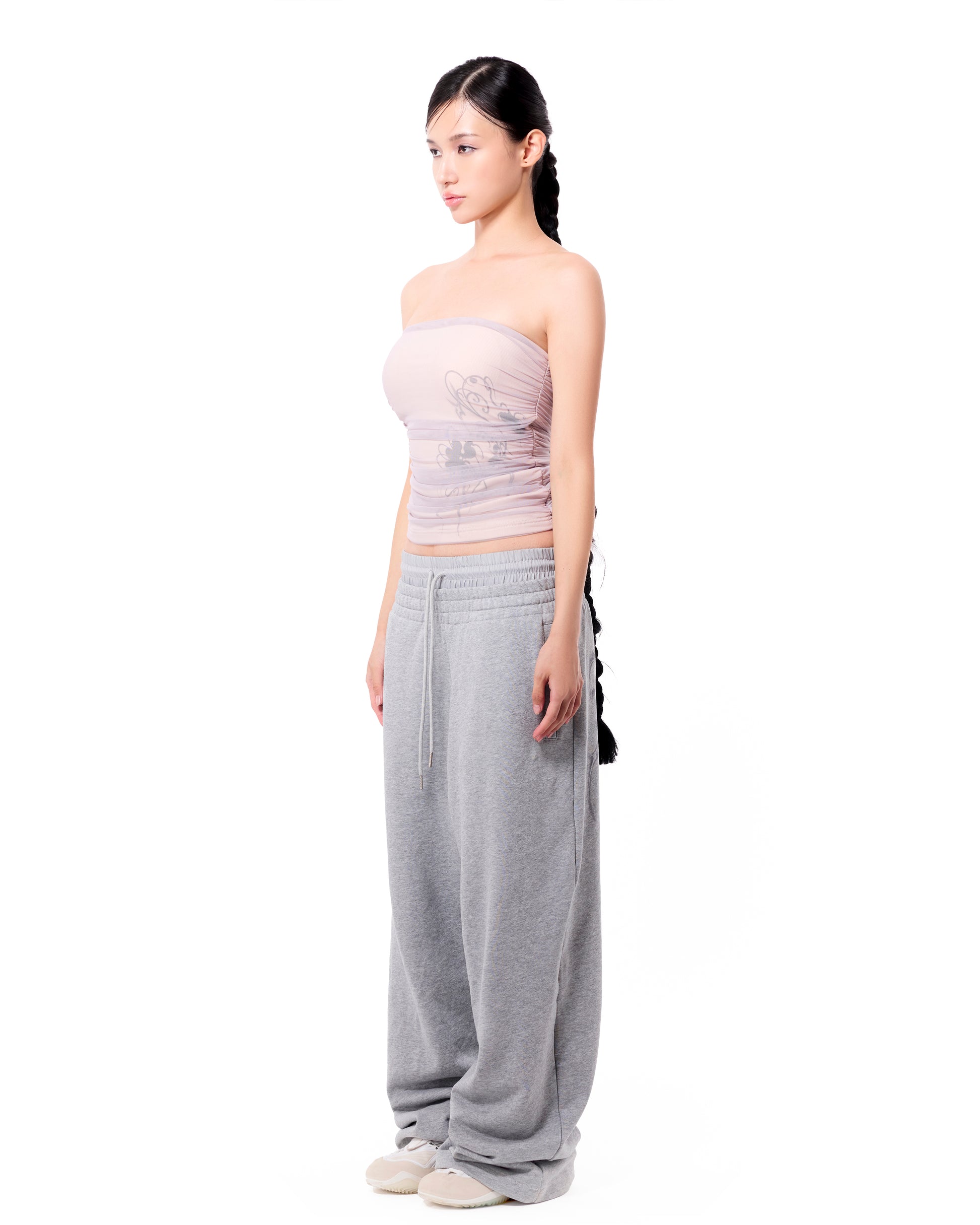 Chrisinni x Miki Unisex Double Waistband Sweatpants - Gray