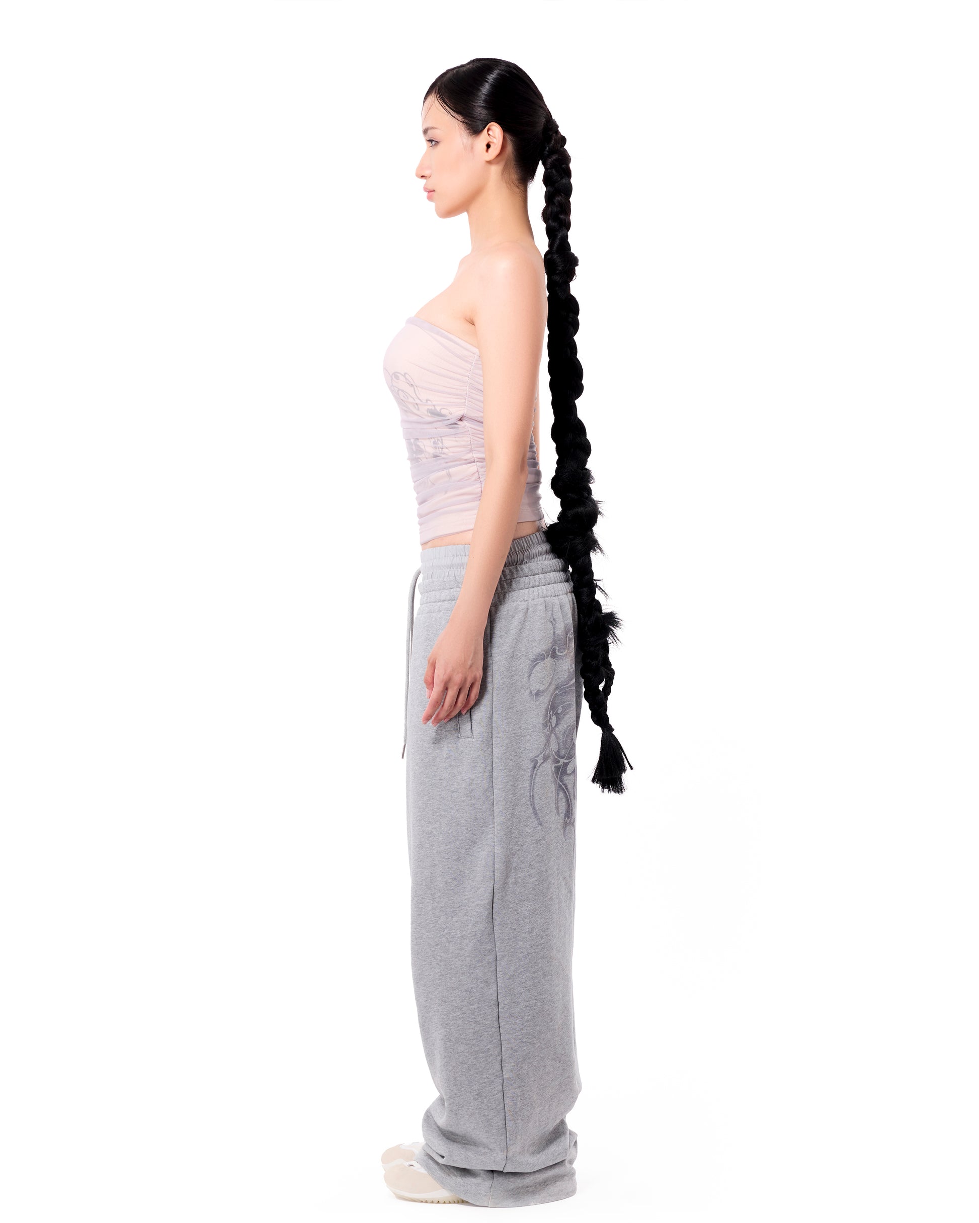 Chrisinni x Miki Unisex Double Waistband Sweatpants - Gray