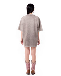 Chrisinni x Miki Women&#39;s T Shirt- Washed Gray