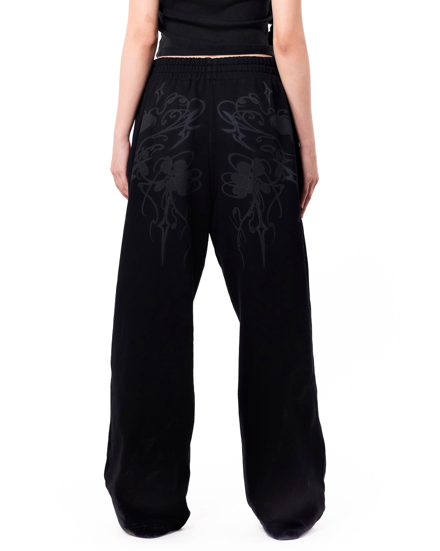 Chrisinni x Miki Unisex Double Waistband Sweatpants - Black
