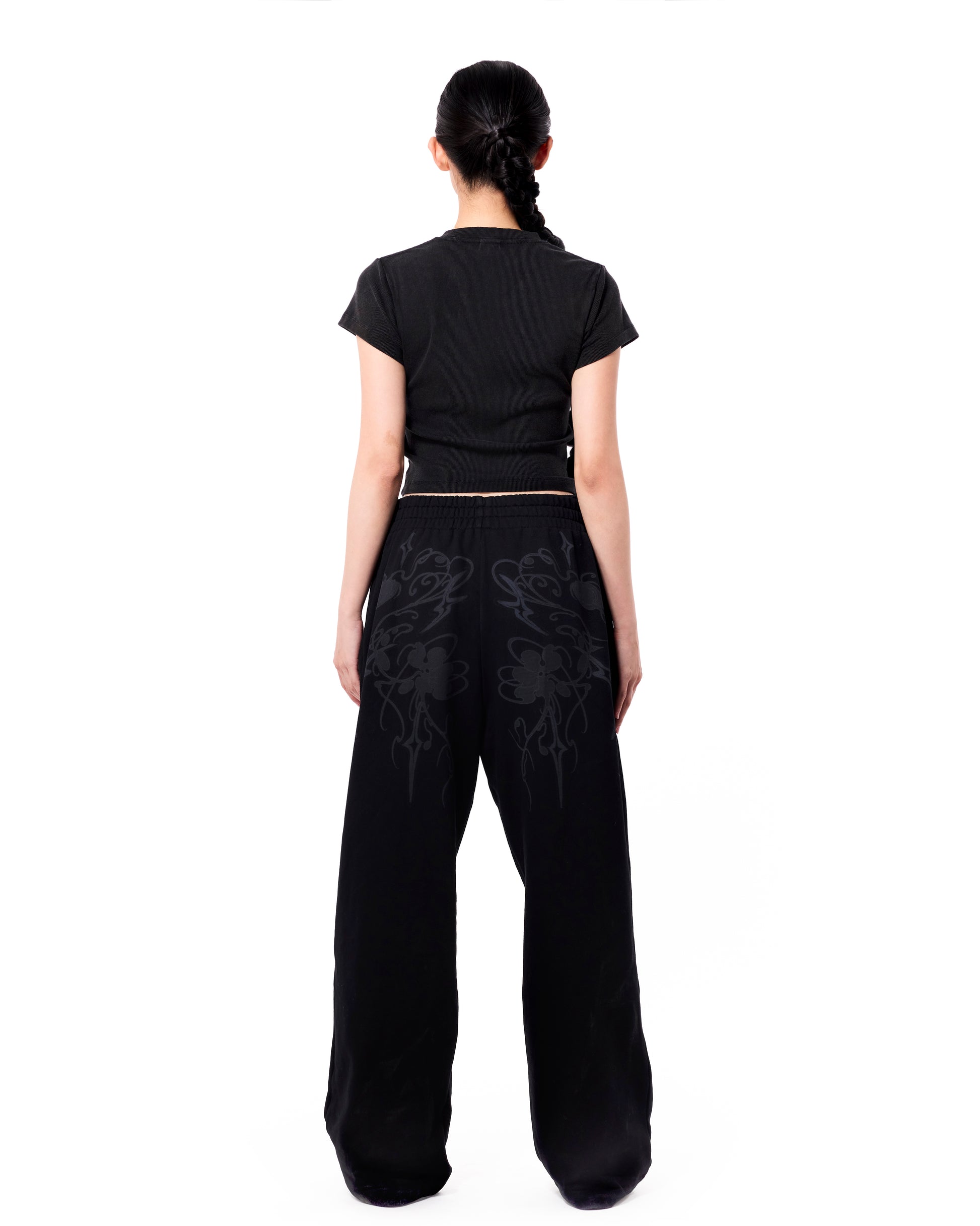 Chrisinni x Miki Unisex Double Waistband Sweatpants - Black