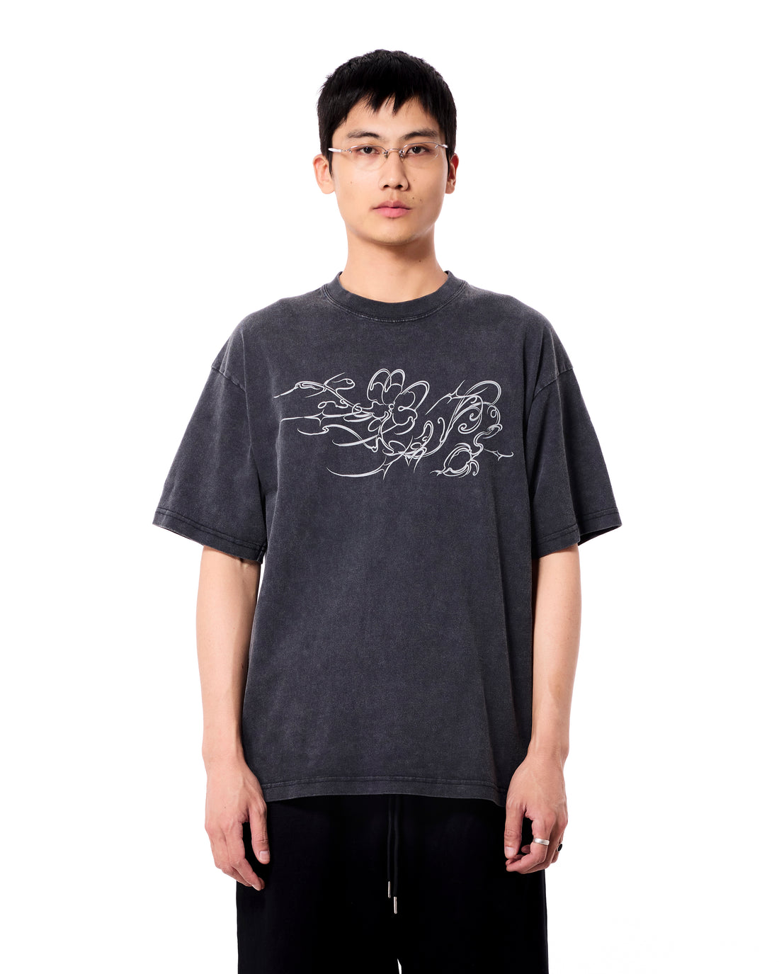 Chrisinni x Miki Men&#39;s T Shirt - Washed Black