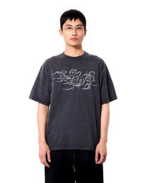 Chrisinni x Miki Men&#39;s T Shirt - Washed Black