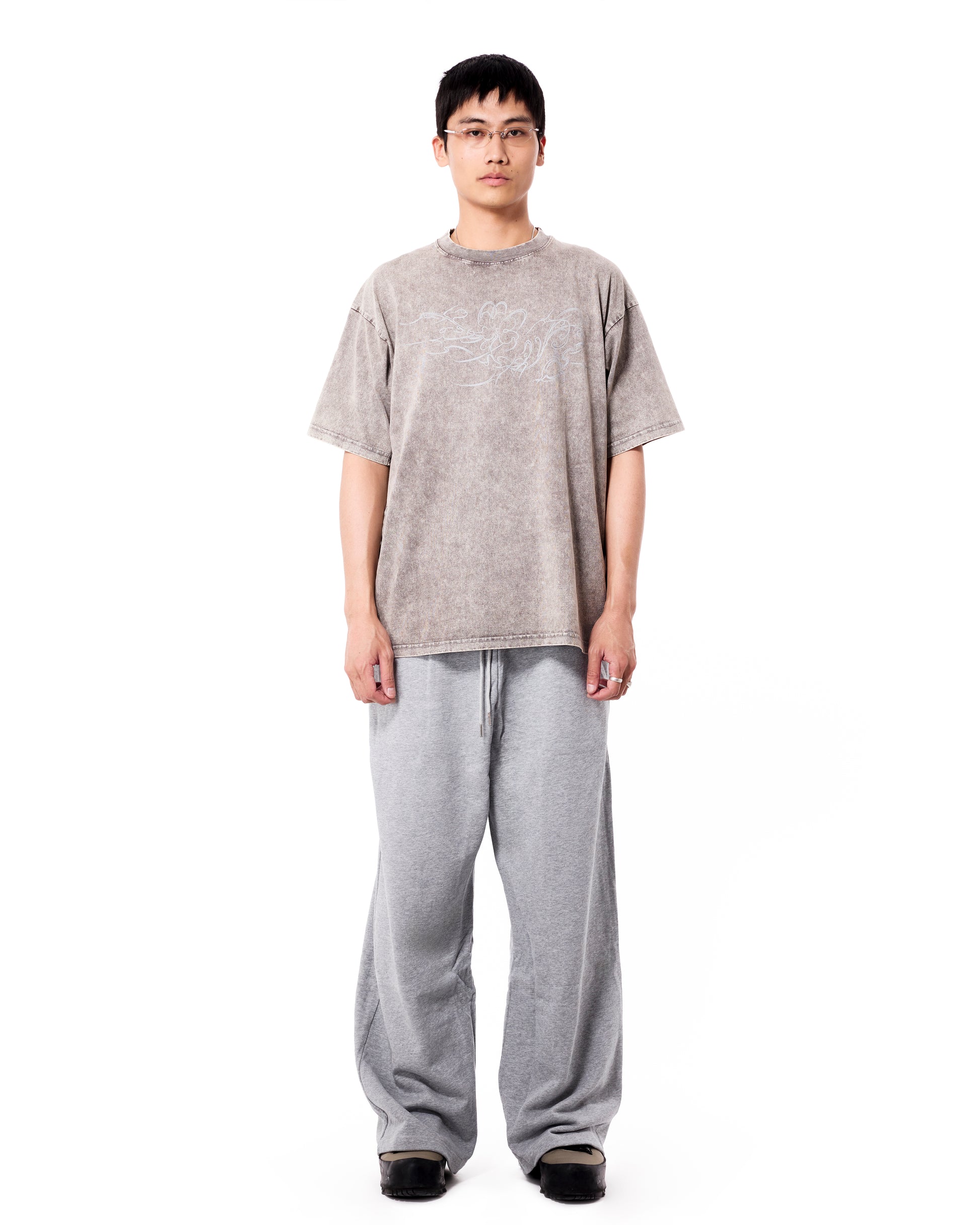 Chrisinni x Miki Unisex Double Waistband Sweatpants - Gray