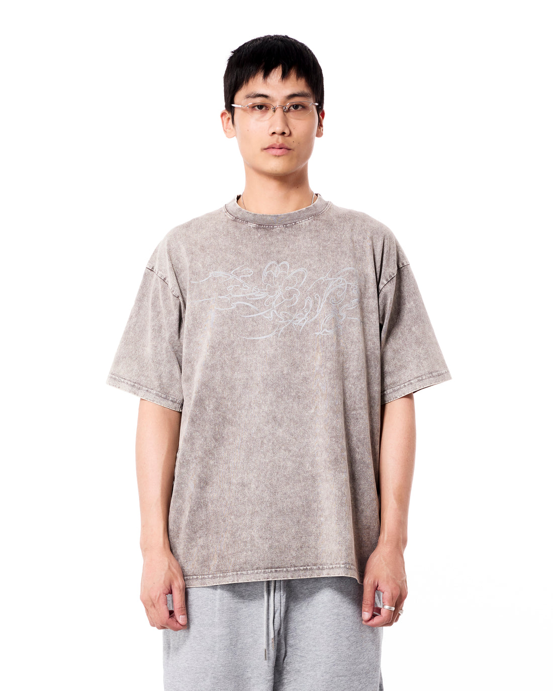 Chrisinni x Miki Men&#39;s T Shirt - Washed Gray