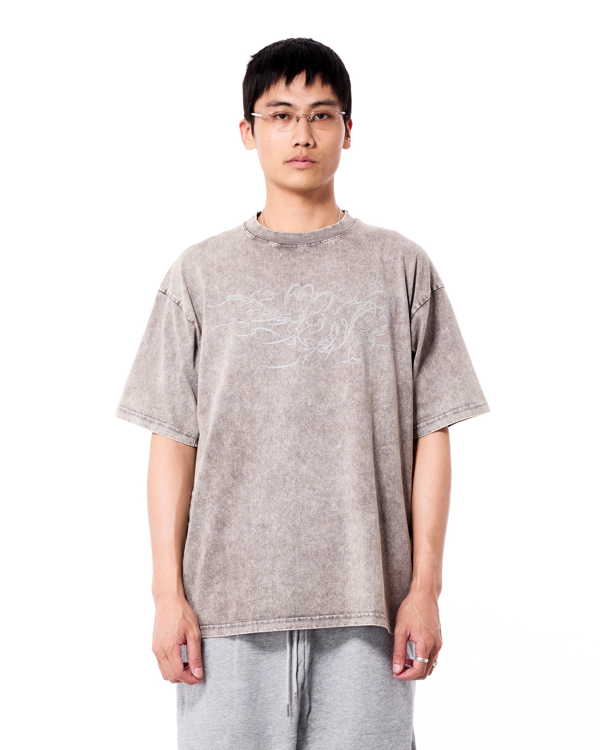 Chrisinni x Miki Men&#39;s T Shirt - Washed Gray