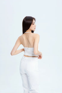 Neck Bra Top - White
