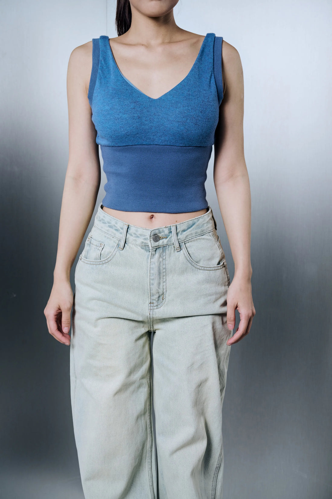 Pretty Girl Knit Bra Top - Blue
