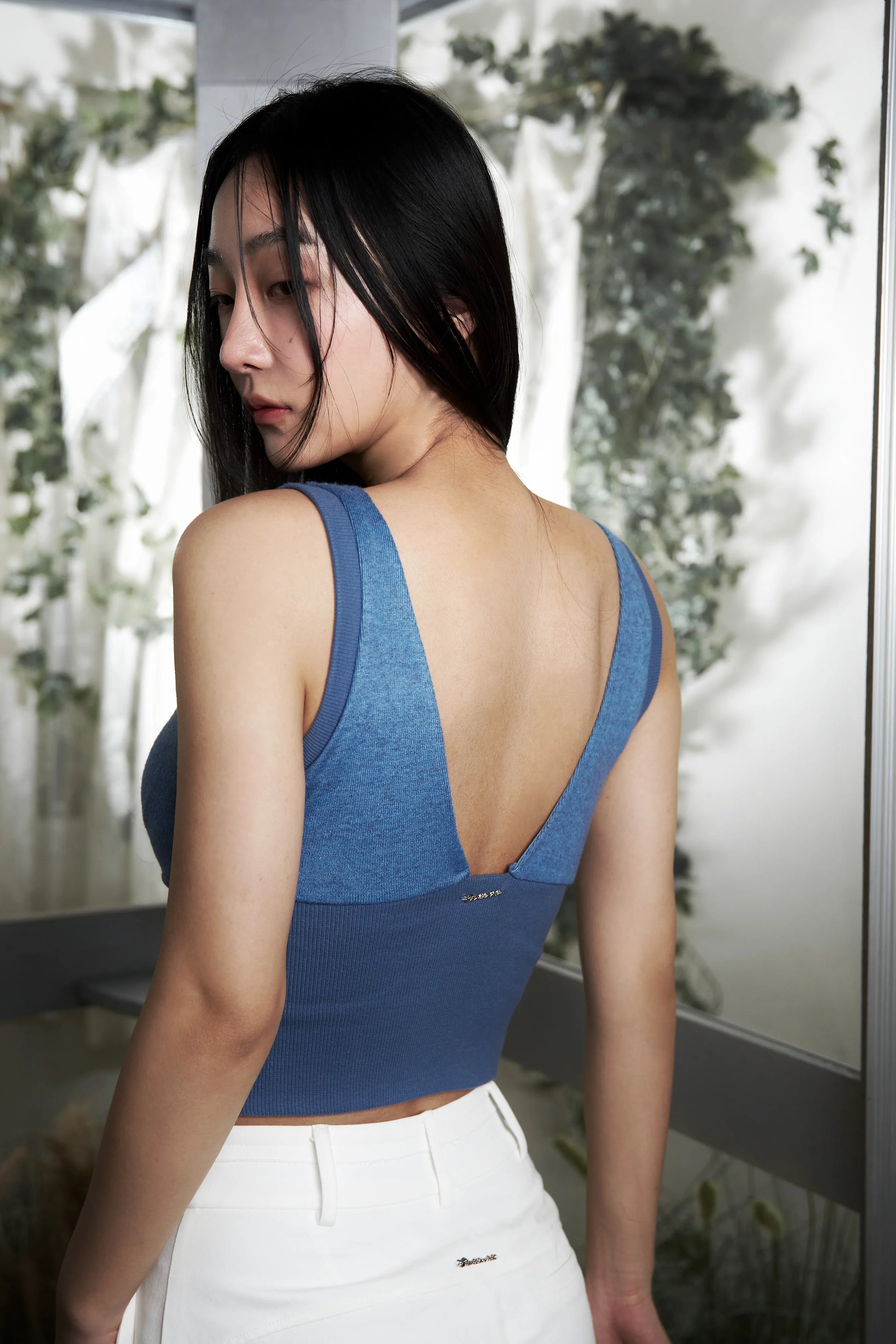 Pretty Girl Knit Bra Top - Blue