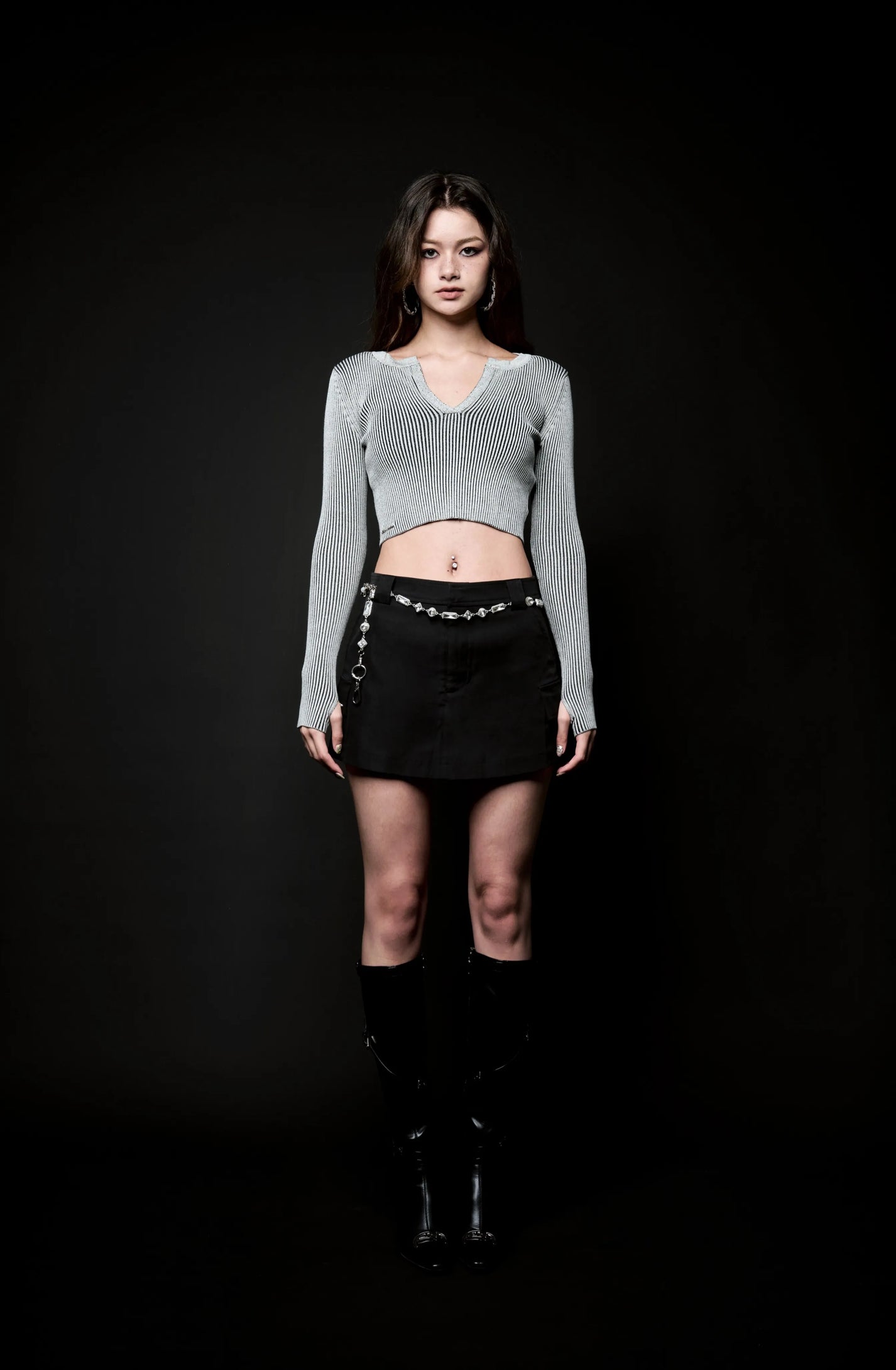 Rebel Fake Skirt - Black