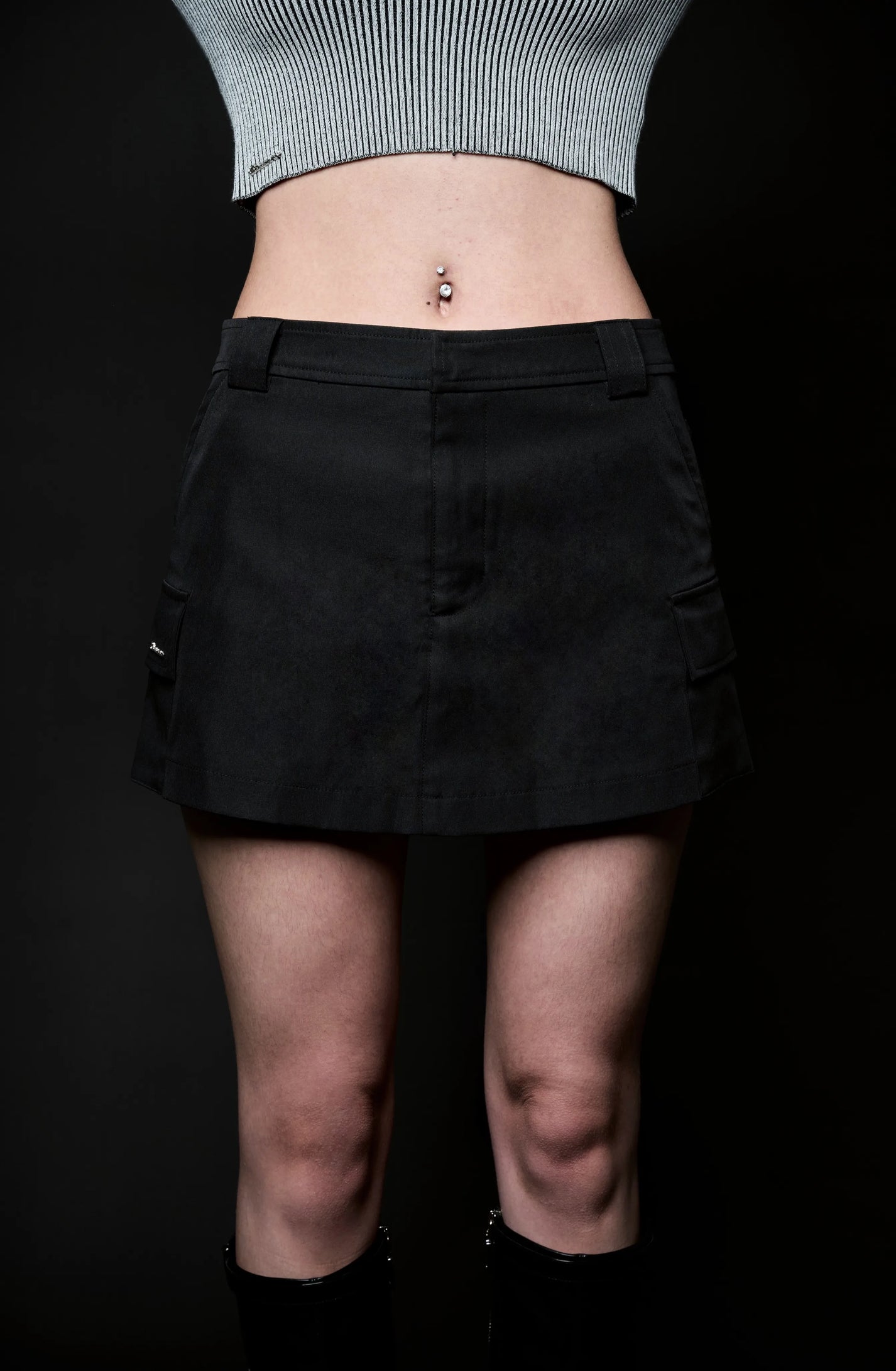 Rebel Fake Skirt - Black