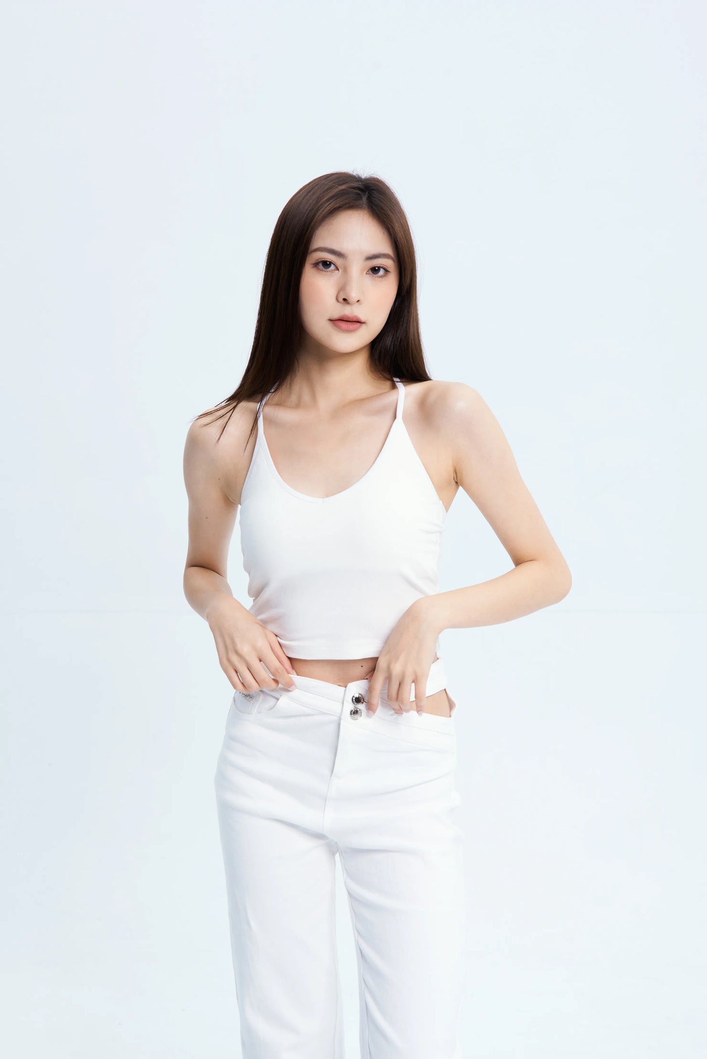 Neck Bra Top - White