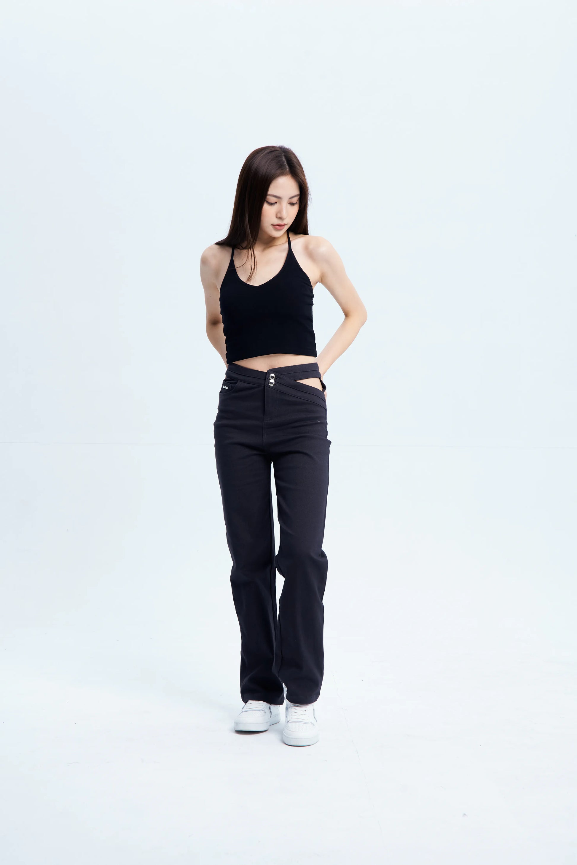 Neck Bra Top - Black