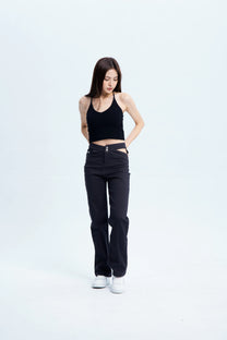 Neck Bra Top - Black