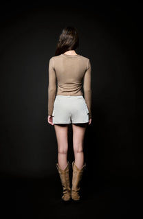 Rebel Fake Skirt - Nude
