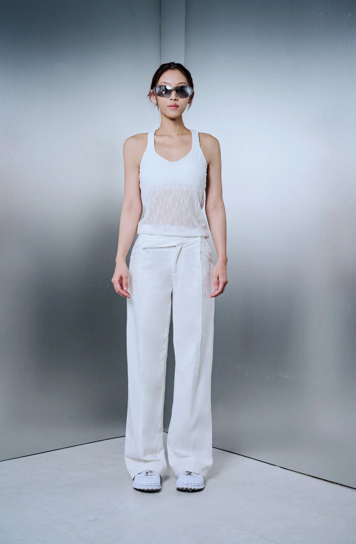 Model Trousers - White