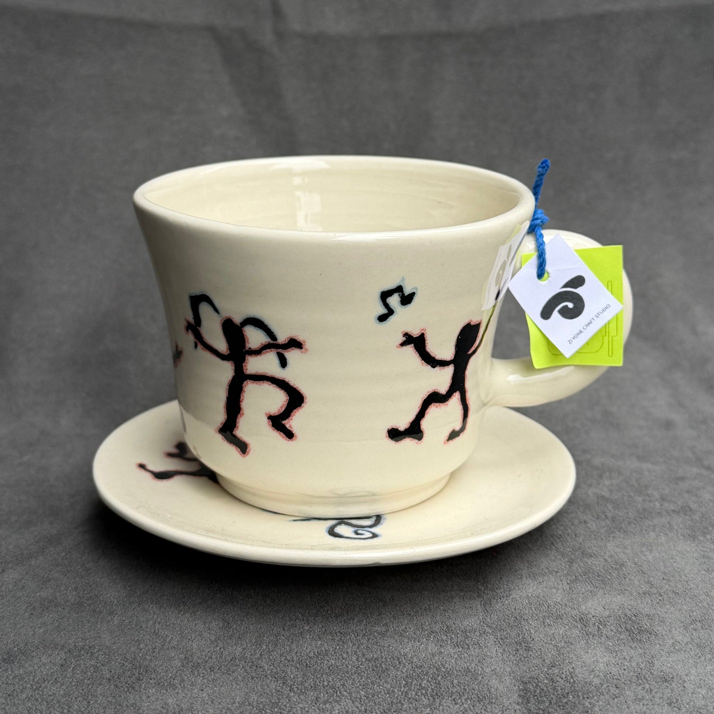 Doodles mug&amp;saucer