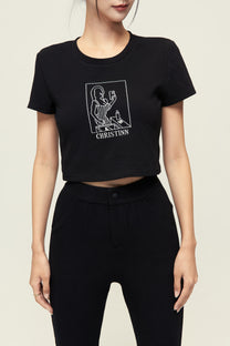 Girl Selfie Tee - Black