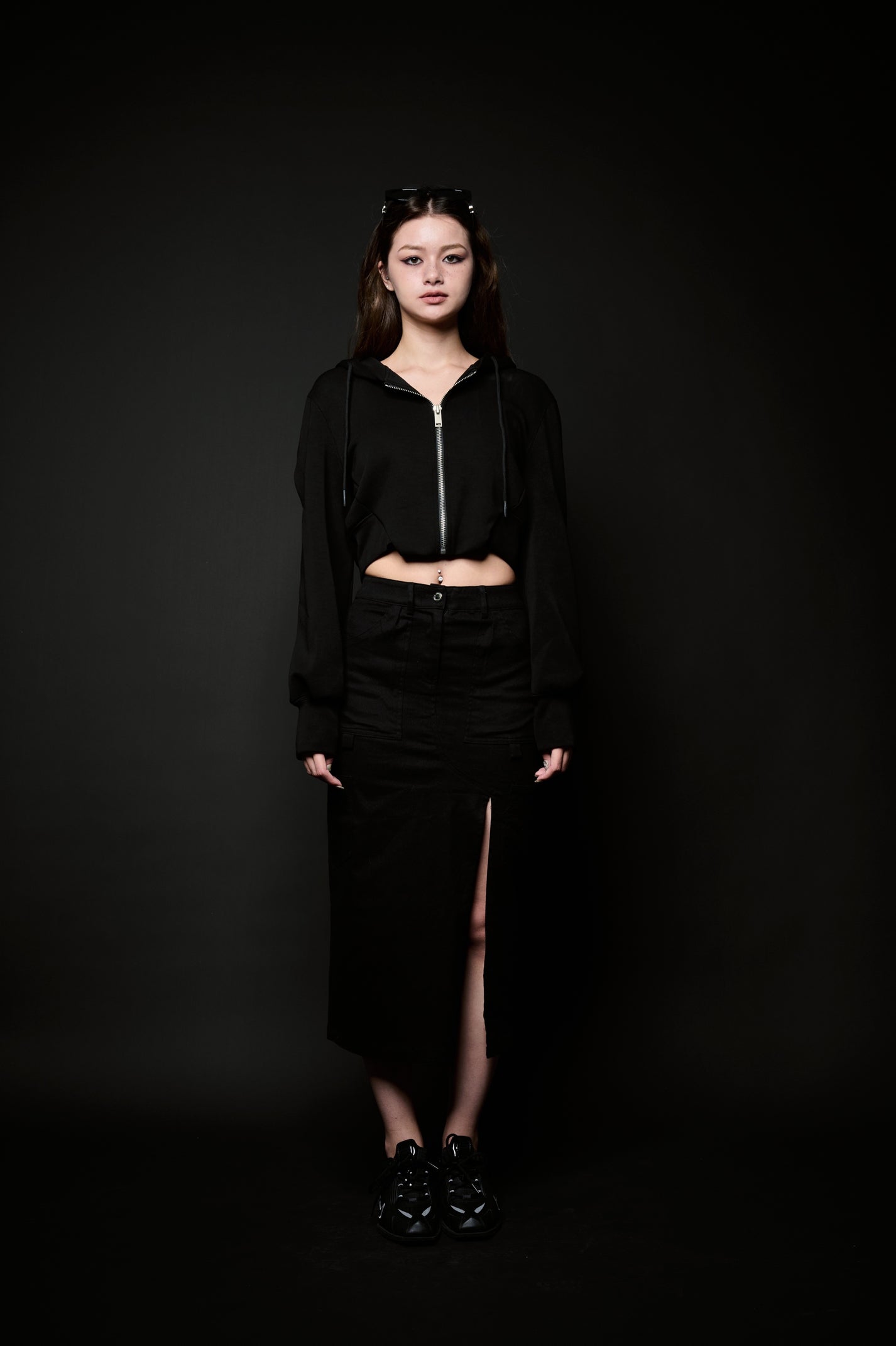 Rebel Reflex Belt Skirt - Black
